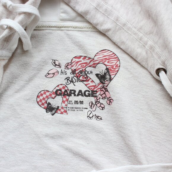 Garage Off-White Zip-Up Women's Hoodie, Size Medium - Picture 2 of 3